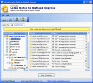 SysTools Lotus Notes to Outlook Express screenshot